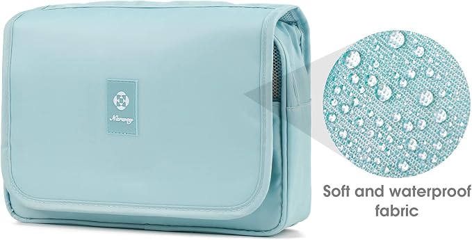 Narwey Small Hanging Travel Toiletry Bag for Women, Travel Bag for Toiletries, Makeup Bag Organizer Make Up Bags Cosmetic Bags for Girls - Image 4