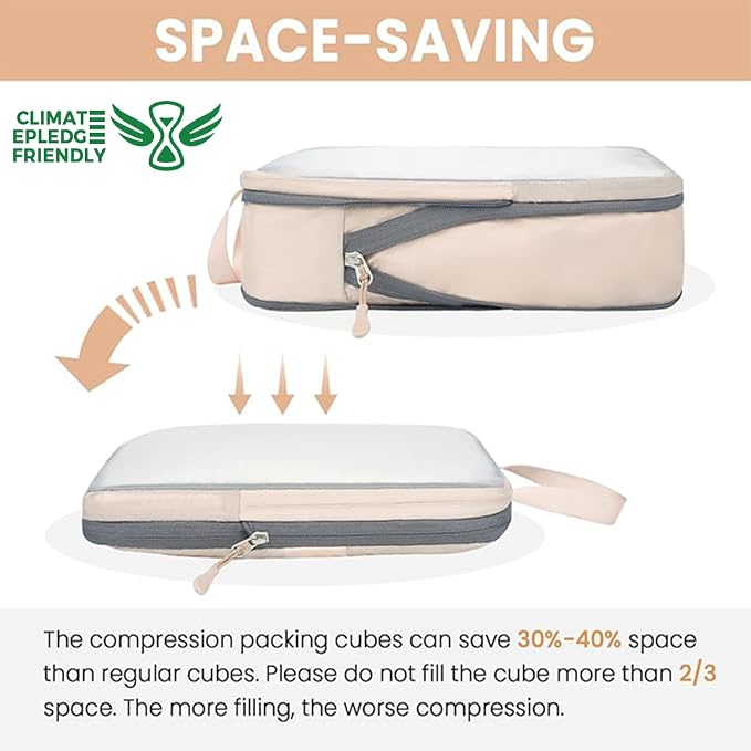 BAGAIL 6 Set Ultralight Compression Packing Cubes Packing Organizer for Travel Accessories Luggage Suitcase Backpack - Image 5