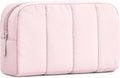 Makeup Bag Cosmetic Bag Travel Toiletry Bag for Women Puffy Padded Cosmetic Pouch Purse Wide-open Makeup Organizer Case Travel Essentials by oscaurt