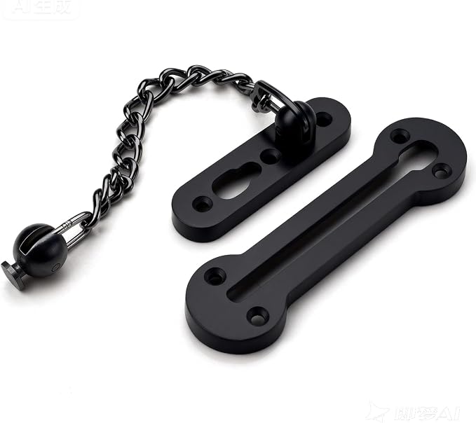 Screen Door Latch – Heavy Duty 304 Stainless Steel Apartment Security Lock, French Door Lock, Storm Door Latch, Child Proof & Anti-Break-in Protection (Black) by TOPTAKE