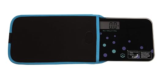 NewlineNY Trendy Wave Mini Bathroom Scale + Travel Slip Case, SBB0721M-NYTW + NY-MSS101-BBL - Image 7