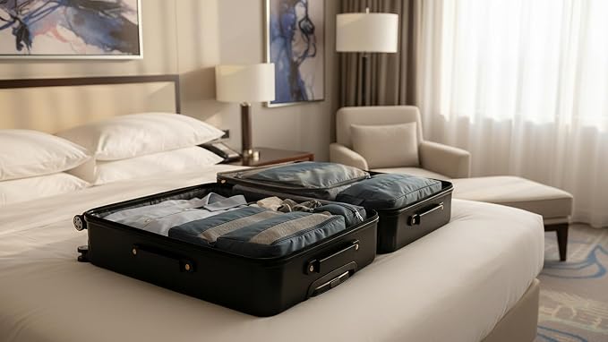 8 Pack Travel Clothes Storage Bags for Suitcase, Luggage, Home Organization, Gym, Camping – Lightweight & Durable (8, Blue, Sollid) - Image 4