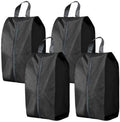 4 Pack Shoe Organizer Set Zippered Shoe Bags with Handles Stylish Portable Nylon Shoe Storage for Travel & Home Ideal Gift for Men & Women (Black, XL) by BAIMAN