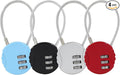 Waziaqoc 4 Pcs Wire Rope Lock, Mini Combination Lock | Wire Rope Padlock, For Luggage, Gym Locker, Jewelry Box, Backpack by Unknown