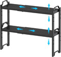 Narrow Expandable Cabinet Shelf Organizer 5.51" Width, Kitchen Counter Storage Shelves Spice Racks, Small Cupboard Countertop Tabletop Shelves Organizers, Expandable Adjustable Stackable, Load 30LBS by X-cosrack