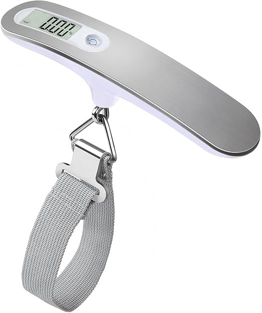 QUMOX High Precision Digital Travel Scale for Suitcase Luggage Weight 110lb 50KG Capacity Silver by QUMOX
