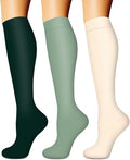 Compression Socks for Women & Men (3 pairs) - Best Support for Nurses, Running, Hiking, Recovery & Flight Socks by BLUEENJOY
