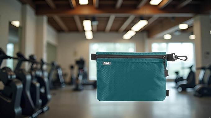 GOX Small Toiletry Bag for Men Bulk Cosmetic Bag Dopp Kit Carry On Zipper Pouch Organization Nylon Small Packing Sack Waterproof (Turquoise) - Image 7