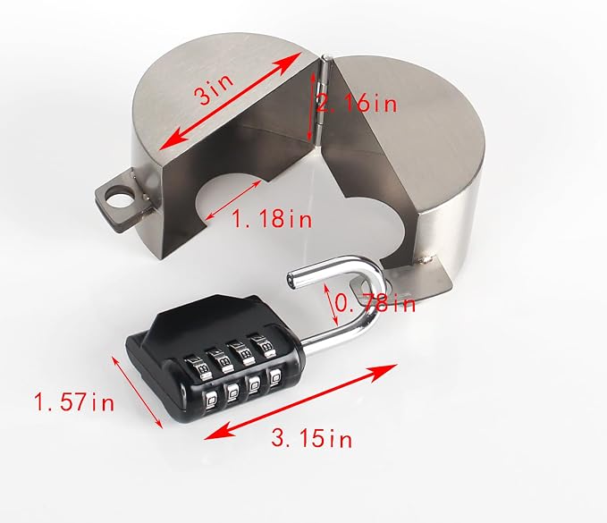 Door Handle Lock Device - Prevents Turning of Door Knob and Access to Keyhole - Image 3