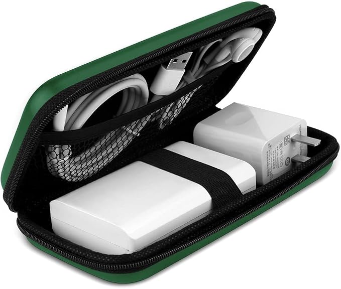 iMangoo Travel Essential Electronics Organizer Charger Case Carrying Pouch | 6.5x3.2x1" Power Bank Tech Accessories Protective Storage Shockproof Portable Purse Men Women School Office Trips Must Have by iMangoo