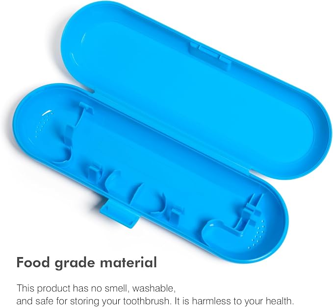 Electric Toothbrush Case Compatible with Oral B/Oral-B Pro/iO/Philips Sonicare/Demita/Bitvae and most other Brand Electric Toothbrushes on the market，Blue - Image 3