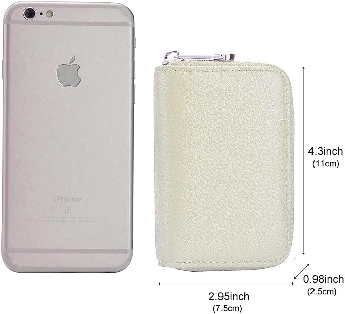 RFID Credit Card Holder Genuine Leather Credit Card Wallet with Zipper | RFID - Image 5