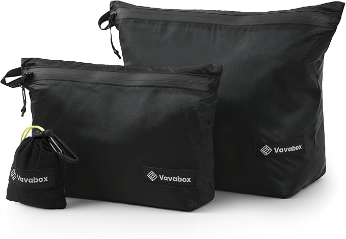 Vavabox Lightweight Travel Toiletry Bag for Women, Travel Pouch Men | Water-resistant, Nylon Zipper, Travel Essentials, Camping Gym by Vavabox