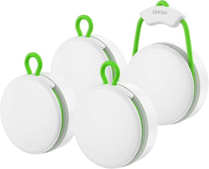 Epicka Tracker Tags with Adjustable Strap, 2-Year Battery, 4 Pack, White | Works with Apple Find My (iOS Only), IP67 Waterproof, NFC-Enabled Item Finder for Keys, Luggage, Bikes, and Pets by EPICKA