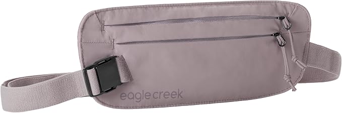 Eagle Creek Undercover RFID Money Belt, Orchid | Slim Travel Waist Pouch with RFID Blocking, Secure Passport, Cards, and Cash, Adjustable Strap, Lightweight and Discreet by EagleCreek
