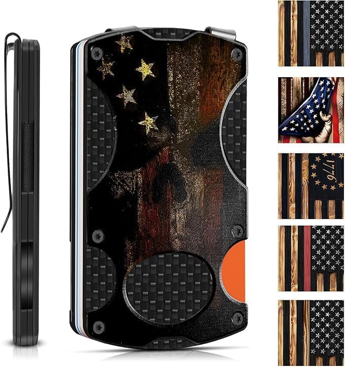 Skull Minimalist Wallet for Men | Slim RFID Aluminum Metal Wallet, Scratch Resistant & Seamless, Credit Card Holder & Money Clip, Holds up 12 Cards and Cash by Unknown