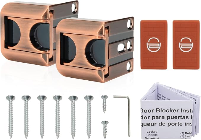 CZU Home Door Lock Security, Upgraded Safety Childproof Door Reinforcement Lock Latch (2-Pack), Extra Defend Door Lock for Inward Swinging Door - Image 8