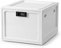 Medicine Lock Box for Safe Medication, 10L Lockable Storage Box for Fridge/Snacks Food, Phone Lock Boxes with Combination Code for Home/Dorms/Office Storage (1, Milky White) by biliitim