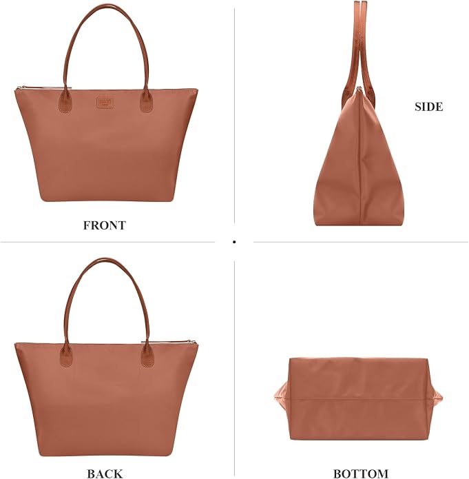 GAYI URBAN Nylon Tote Bag for Women, Large Foldable Weekend Hobo Purses for Women, Shoulder Tote Handbags with Zipper | Nylon - Image 3