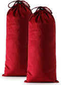 2 Pcs Single Shoe Bags for Travel, Dust Velvet Bag, Rio Red, 17.3x8.6 Inch | Washable & Reusable Travel Shoe Bags, Dustproof Shoe Bags with Drawstring Closure, Suitable for Travel, Home Storage by WelcometoFantasyLife