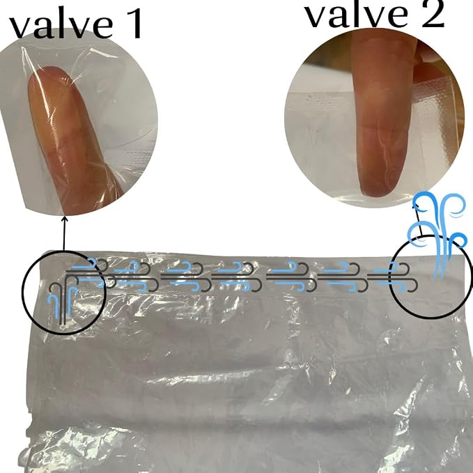 8 Travel Space Saver Bags - No Vacuum or Pump - for Clothes - Reusable - Luggage Compression - Set of 4 L and 4 M Sacks - Transparent - Image 6