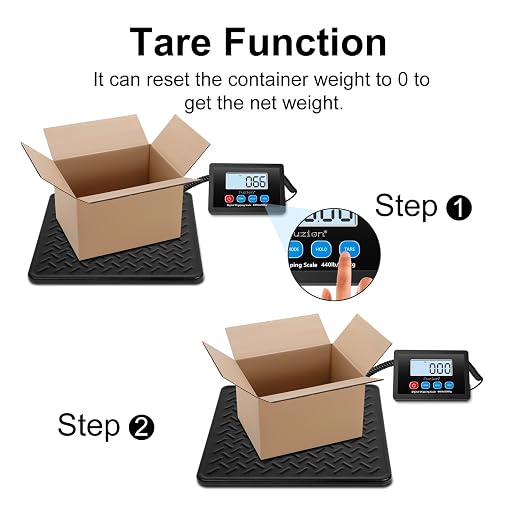 Fuzion Shipping Scale, 440LB x 10g High Accuracy Digital Postal Scale | Durable Alloy Steel Platform, Heavy Duty Scale for Packages, Luggage, Large Floor Scale Battery and AC Adapter Included - Image 7