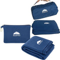 BlueHills Ultra Compact and Compact Light Travel Blankets for Two Value Pack Set of 2 – Airplane Travel Essentials Soft Flight Trips Throw in Portable Cases for Car Plane Travel Gifts – Navy Blue by BlueHills