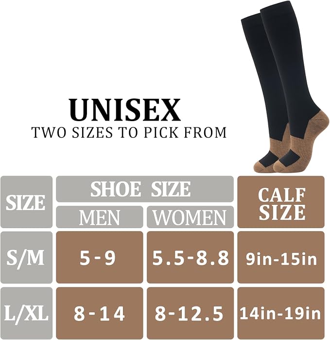 fenglaoda 6 Pairs Compression Socks for Women & Men Knee High Cute Circulation Socks for Nurse Pregnant Travel Athletic - Image 3