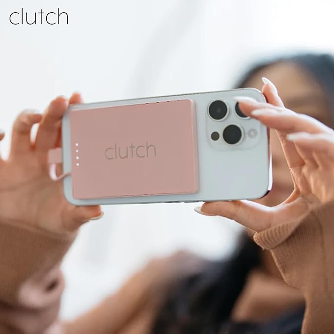 Clutch - Pro USB-C Portable Charger - Compatible with iPhone 15, 16, 17 & Android Devices - Power Bank Magnetic Battery - TSA Travel Approved - USB Rechargeable - Built-in Cable - 5000 mAh - 3.7oz - Image 6