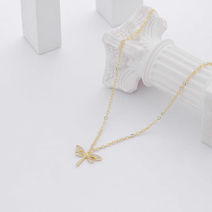Kyerlyn Necklace for Women, Dainty Airplane/Swallow/Lightning Necklace Sideways Necklace Pendant Trendy Adjustable Chain Simple Choker Everyday Gifts - Image 4