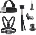 3 in 1 Universal Action Camera Accessories Kit | Head Strap Mount/Chest Harness/Selfie stick Compatible Gopro Hero 13 12/AKASO EK7000/V50/Brave 7/Dragon Touch Action Camera by VVHOOY