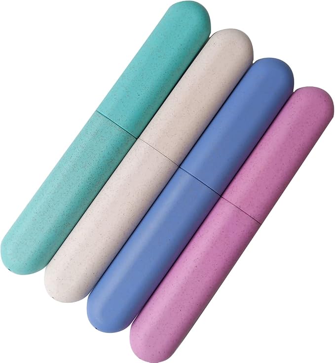 4 Pack Travel Toothbrush Case, Holder Toothbrush Travel Containers for Trip Home Camping Dust-Proof and Sanitary, Travel Toothbrush Holder by ZYYC