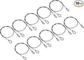 PATIKIL 2Ft Safety Cable Lock, 10 Pack Stainless Steel 2mm Dia Security Wire Rope with Double Loop for Stage Lighting Luggage Lock Black by PATIKIL