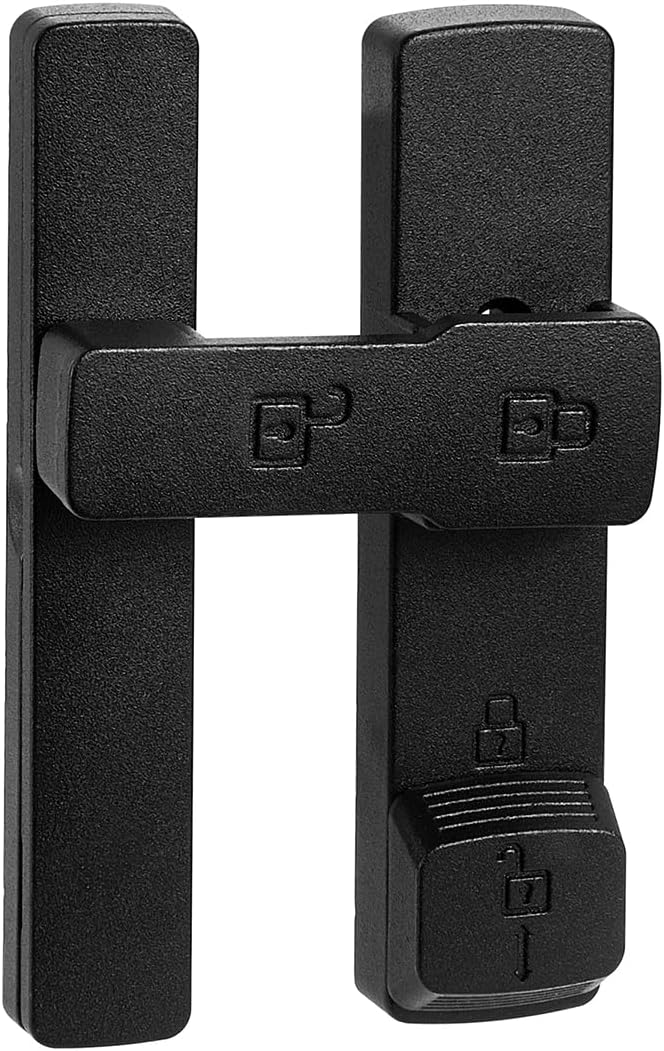 2 Packs Matte Black 180 Degree Barn Door Lock,Flip Gate Latches Hardware | Zinc Alloy Door Lock,Sliding Door Latches,for bedroom,drawer,pet enclosures,cabinet,garage,window - Image 8