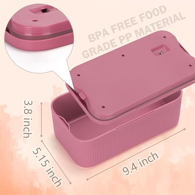 Small Lock Box for Medicine Safe, Lockable Storage Box with Combination Code, Ideal for Food & Fridge Items, First Aid Kit Organizer, Phone Jail, Perfect for Home, Office, Dorm, Travel, Gift (Pink) - Image 3