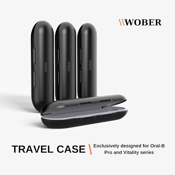 Oral-B Pro 1000 Plastic Travel Case, Compatible with Oral-B Pro 1000/1500/2000/3000/3500/Vitality Electric Toothbrush Only, Hard Protective Cover, Portable Toothbrush Holder (Black wihtout bag) - Image 2