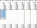 Clear Airless Pump Bottles, Vacuum Travel Cosmetic Containers | 1.7OZ/50ML 6Pack Lotion Dispenser Pump Bottles; For Cream, Foundation & Skincare Cosmetics; With Labels & Wooden Sticks by GIVITASOT