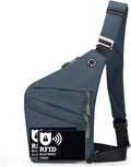 Anti Theft Crossbody Bags for Women Men, Multi-Pocket Shoulder Bag, Slim Sling Bags with 2 RFID Blocking Card by Ibalulu