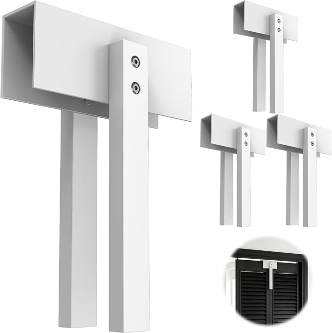 4 Pack Metal Bifold Door Lock Folding Door Lock Closet Door Lock Closet Protection Child and Pet Proof Bi-fold Door Lock Bifold Door Lock Child Safety Installation-Free by FOROIRON
