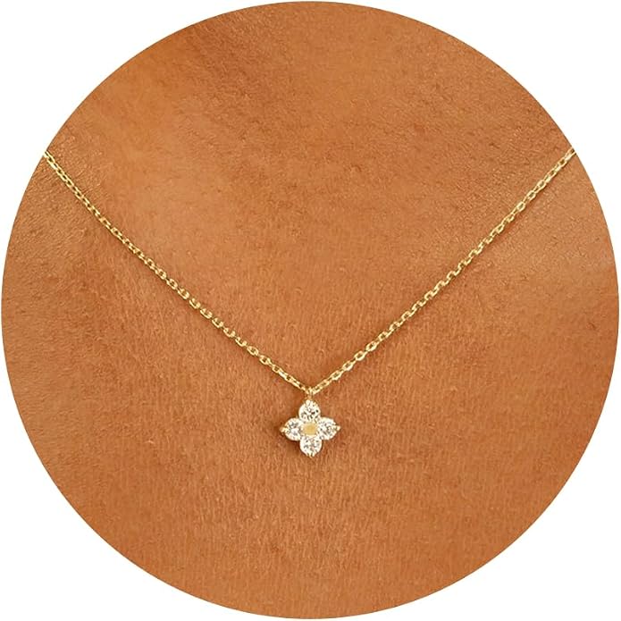 Gold Necklace for Women, Dainty Charm Pendant Necklace Jewelry Gift | 14K Gold Plated, Cute, Delicate, Adults, Non Tarnish, Hypoallergenic, Accessories by GUOKEJEWELRY