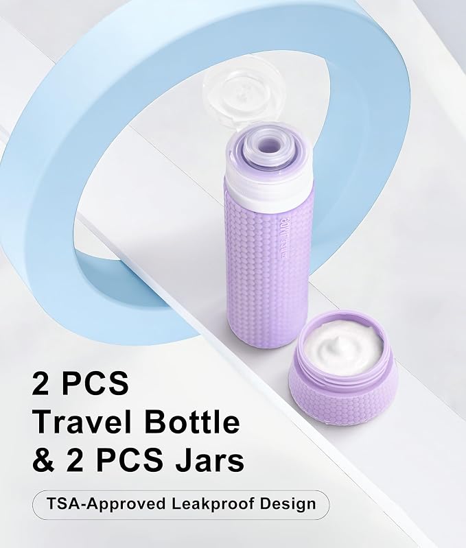 Travel Bottles for Toiletries, TSA Approved 3oz Leak Proof Travel Size Liquid Containers, BPA-Free Refillable Silicone Squeeze Bottles, Ideal for Shampoo Lotion and Conditioner (4 Pack) - Image 6
