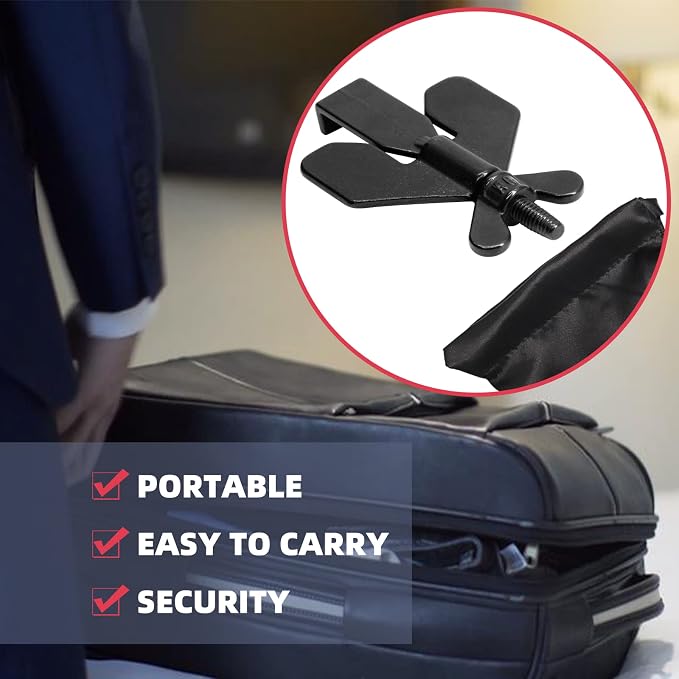 2 PCS Portable Door Lock,Door Lock,Home Security Door Locker Travel Lockdown Locks for Additional Safety and Privacy Protion,Door Lock Security Devices,for Home Hotel School Apartment - Image 7