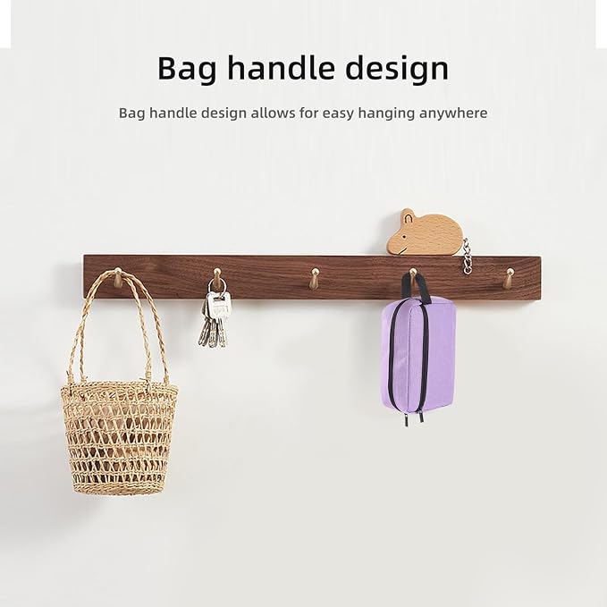 Icramsy Travel Toiletry bag Toiletry bag for women men Hanging Cosmetic bag Travel accessories for Women Men (Purple) - Image 5