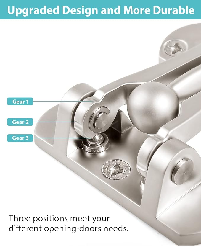 Door Lock Latch for Home Security - Swing Bar Door Safety Locks from Inside | Swing Bar Door Guard Latches for Top of Door Front Safety Childproof Reinforcement Door Stopper for Kids Home Hotel Apartment - Image 8