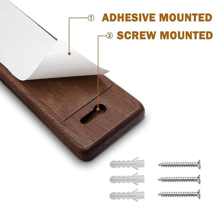 HOSHANHO Knife Magnetic Strip, Acacia Wood Powerful Magnetic Knife Holder | Magnetic Knife Holder for Wall 10 Inch Use as Magnetic Tool Organizer, Home Utensil Organizer, Ideal Cooking Gift for Chef - Image 3