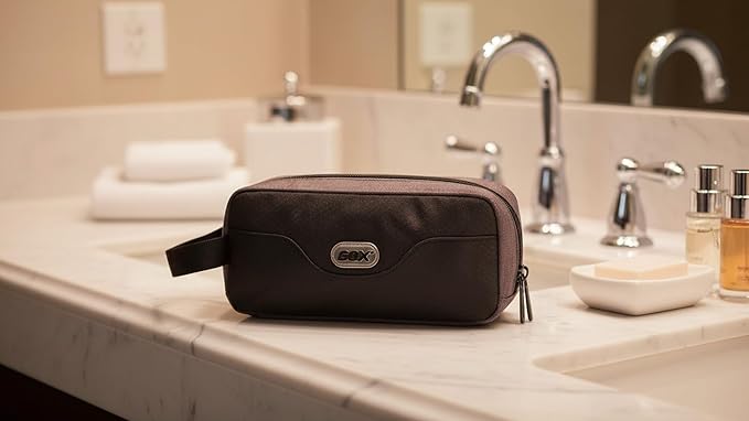 GOX Travel Toiletry Bag Dopp Kit Case for Men Multifunction Packing Organizer Pouch(Black) - Image 4