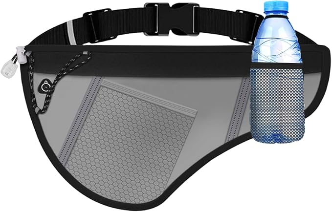 SooGree Men Women Sports Running Waist Bag, Waterproof Fanny Packs with Adjustable Belt, Waist Fanny Pack Bag with Water Bottle Holde for Running Hiking Walking Biking by SooGree