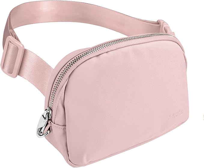 Fanny Packs Anti Theft for Women Travel, Small Belt Bag, Cute Waist Everywhere Pack for Cross Body with Adjustable Strap & Back Pocket for Mother Teens Vacation, Workout - Pink by Losneg