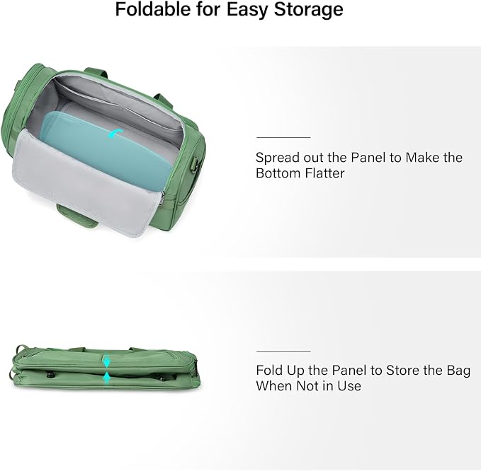 Hanke Small Underseat Carry On Luggage Bags for Travel with 10 Pockets. | Airline Approved Foldable Personal Bag w/ Luggage Sleeve; Tote Duffle & Bento Bag, Flight Attendant Weekender for Men & Women - Image 8