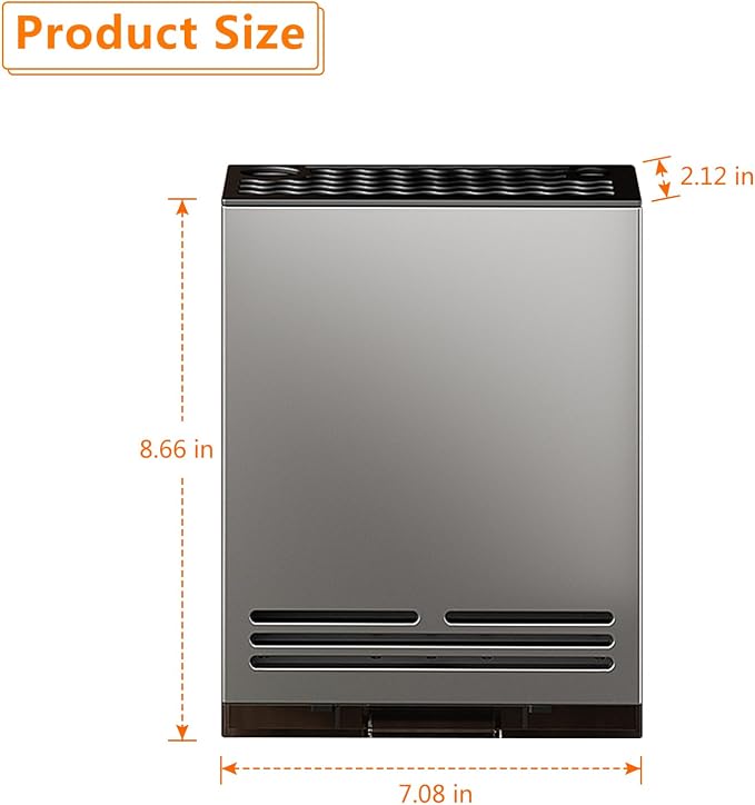 Magnetic Universal Knife Block Holder, Magnetic Aluminum Knife Holder for Refrigerator with Slots for Scissors and Sharpening Rod Storage Stand Display Unique Slot Design to Protect Blade - Image 2